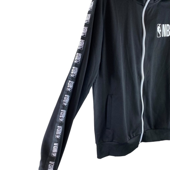 NBA Track Style Full Zip Black Jacket Sz Medium‎ - Picture 3 of 8